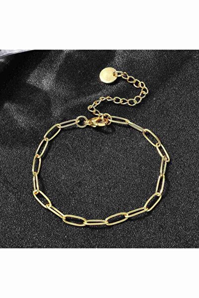 OEM Brățară cu zale plate, placată cu aur 18K