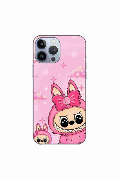 OEM Husa compatibila cu Apple iPhone 13 Pro Max Silicon Gel Tpu Model Labubu ...