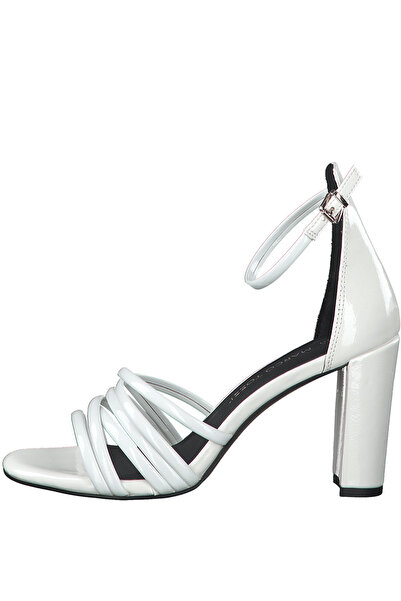 Marco Tozzi White sandals with thick heel