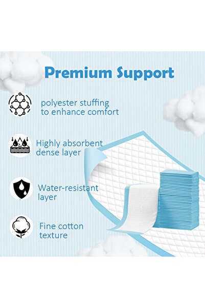 Cute n Cuddle High Absorbency Disposable Bed Pads 60x90cm Incontinence Underpads for Adults | Leakproof Waterproof Mattress Protector | Soft & Comfortable Surface for Beds, Sofas (Blue, Pack of 30 (60x90))