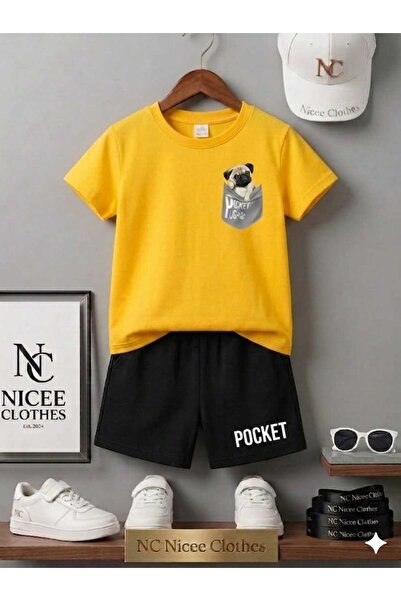 NC Nicee Clothes ΚΑΛΟΚΑΙΡΙΝΟ ΠΑΙΔΙΚΟ ΣΕΤ ΜΠΛΟΥΖΑΚΙ-ΣΟΡΤΣ ΟΥΝΙΣΕΞ (ΜΕ ΣΤΑΜΠΑ Σ...