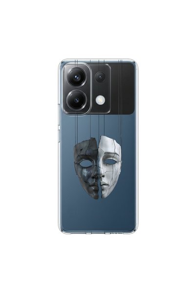 PPKin Poco X6 Compatible Aesthetic Face 7 Design Transparent Case