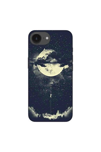OEM Husa compatibila cu Apple iPhone 16e Silicon Gel Tpu Model Moon Climbing