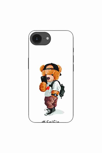 OEM Husa compatibila cu Apple iPhone 16e Silicon Gel Tpu Model Bear Teddy Selfie