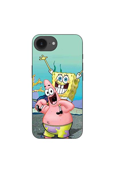 OEM Case compatible with Apple iPhone 16e Silicone Gel Tpu Spongebob Pattern