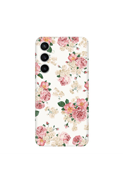 Other Samsung S24 Plus Pink Flowers 2 Transparent Silicone TPU Θήκη