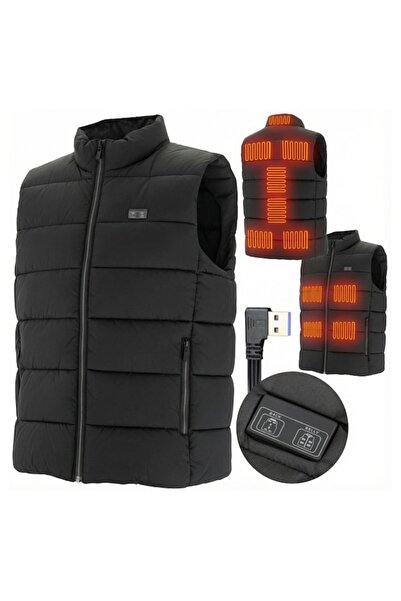 Ayawaska Electric heated vest with 11 heat zones and USB power supply, Unisex...