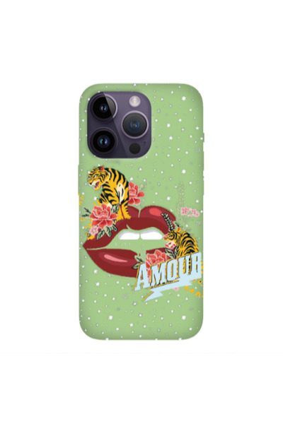 Other Apple iPhone 14 Pro Max Amour Light Green Colored Silicone TPU Θήκη
