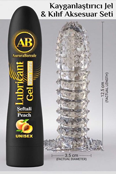 AuroraBoreale Premium 125 ML Şeftali Aromalı Kayganlaştırıcı Jel Şeffaf Kılıf...
