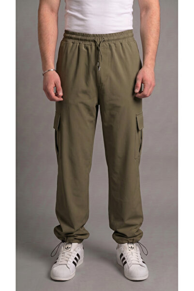 BETES Unisex Lycra Comfortable Fit Parachute Khaki Trousers with Commando Poc...