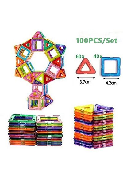 Primo Plus 36-Piece Educational Magnetic Colorful Tiles Set 5+ Years