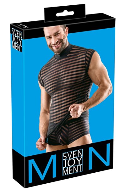 Svenjoyment Men's Lingerie – Men's Shirt M Black, M – Transparent look with h...