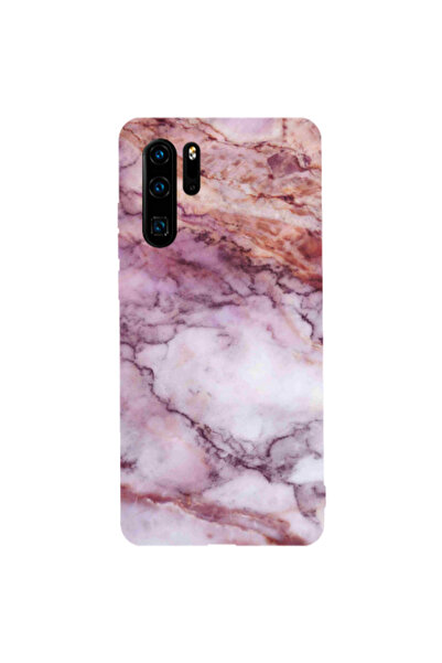 Other Huawei P30 Pro Marble Brown And Pink Transparent Silicone TPU Θήκη