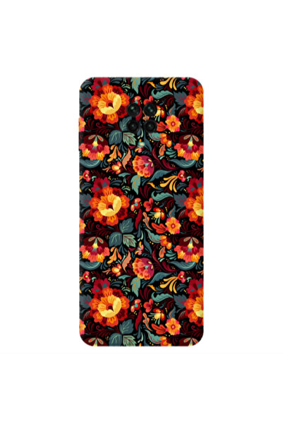 Other Xiaomi Redmi Note 9S Orange flowers Transparent Silicone TPU Θήκη