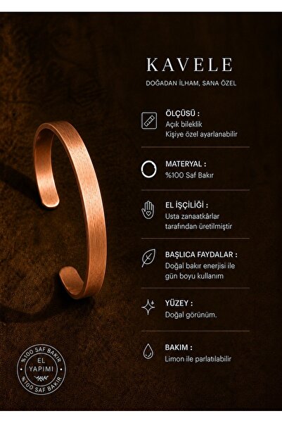 KAVELE Pure Copper Motif Bracelet