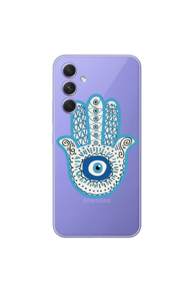 Other Samsung S25 PLUS Evil eye bead in hand Transparent Silicone TPU Θήκη