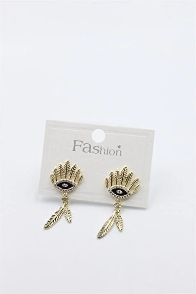 Marsilyan Nvdn- Ieg - Feather Earrings - Gold Iegrs-Nvdn1