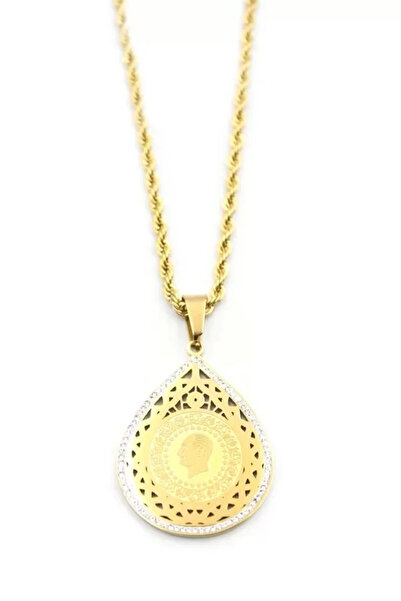 Marsilyan Nvdn- Ieg - Half Drop Necklace - Gold Iegrs-Nvdn1