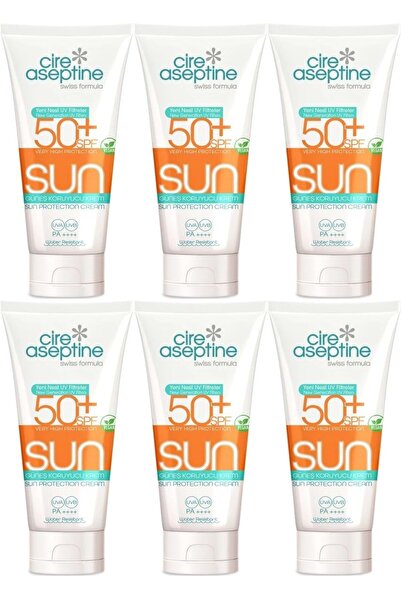 CIRE ASEPTINE Sun Sunscreen Cream 50+ Spf 150 ml (Set of 6)