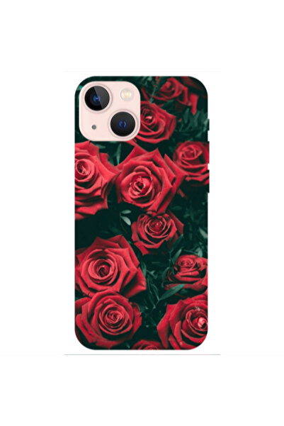 Other Apple iPhone 13 Red Roses Transparent Silicone TPU Θήκη