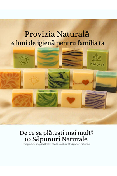 MAIRA COSMETICS Set 10 Săpunuri Naturale Handmade – 6 Luni Igienă Naturală