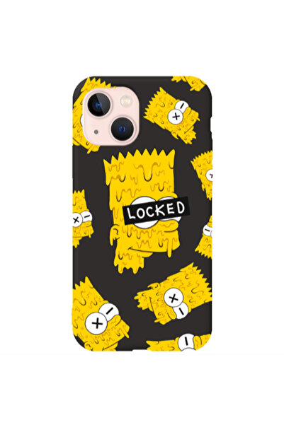 Other Apple iPhone 13 Bart Simpson Black Colored Silicone TPU Θήκη
