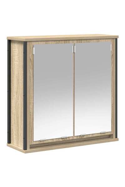 vidaxl Dulap de baie cu oglindă Stejar Sonoma 60x21x60 cm