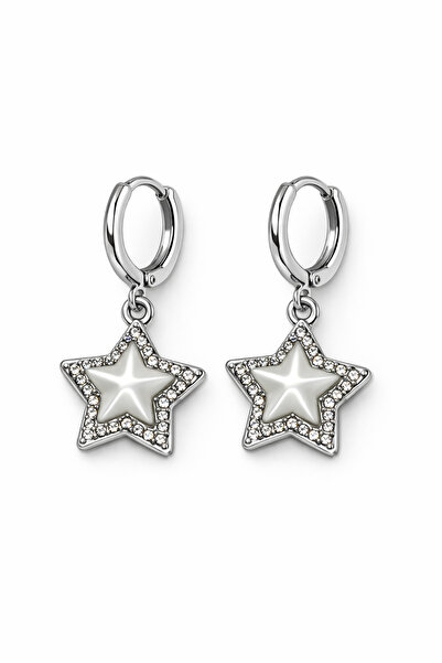 MakeWell Mixed Figure Silver Color Cute Dangle Earrings