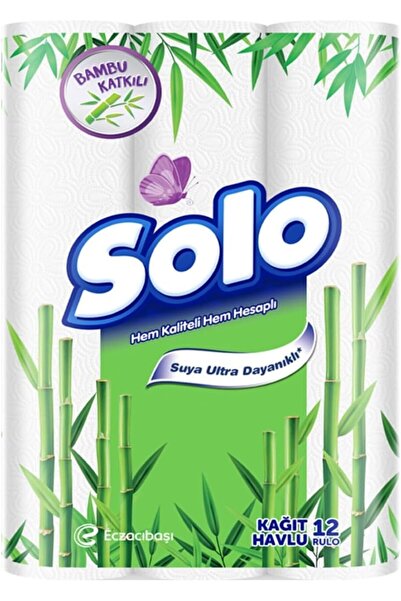 Yıldızan Terra Organik Solo Bamboo Added Paper Towels 12-Pack Terra Organik 1...