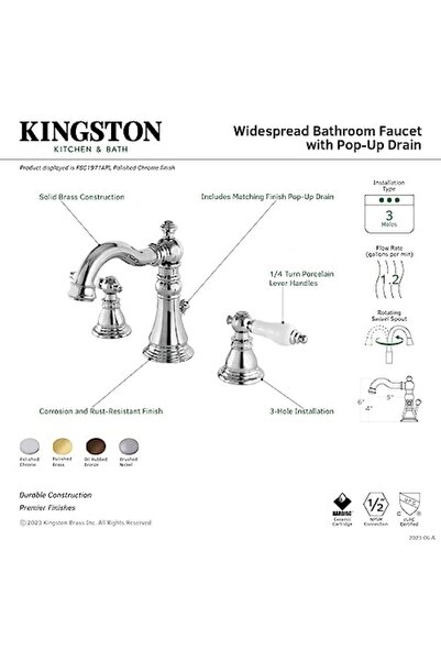 Yıldızan Terra Organik Fsc1971Apl Patriot Widespread Sink Faucet, 13.7 cm Fau...