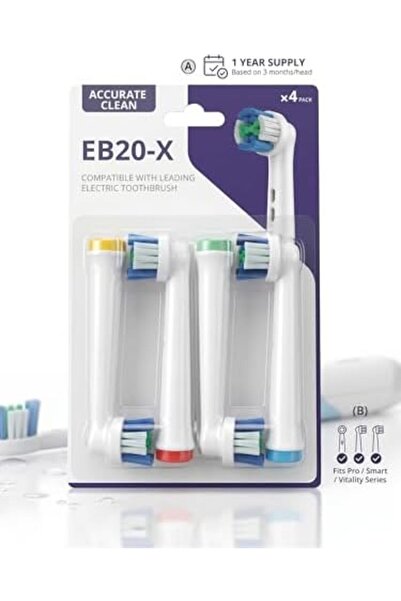 Yıldızan Terra Organik Eb20-X Electric Toothbrush Replacement Head, Compatibl...