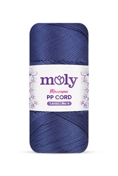 Moly Pp Cord No:4 Polyester Makrome Ip |Col. No: 260 - Lacivert | 4mm 200gr