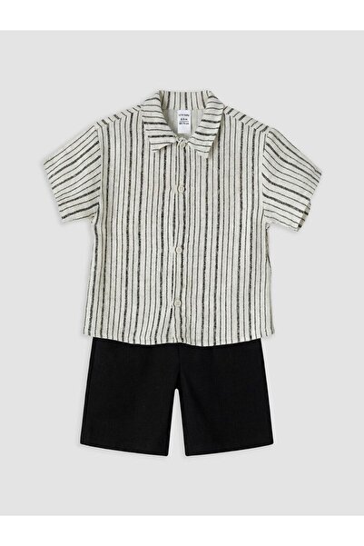 LC Waikiki Lcw Baby Striped Baby Boy Shorts Set