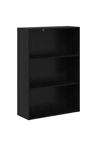 vidaxl Raft pentru cărți Stejar Negru 60 x 30 x 76.5 cm Lemn compozit