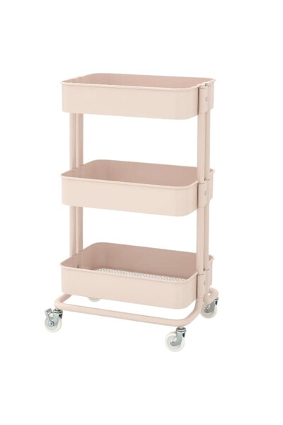 IKEA RASKOG Servis arabası pembe, 35x45x77 cm,