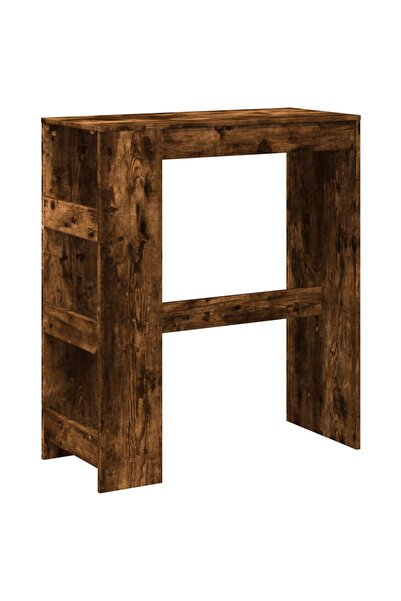 vidaxl Bar table with shelves, smoked oak, 90x40x103.5 cm, wood