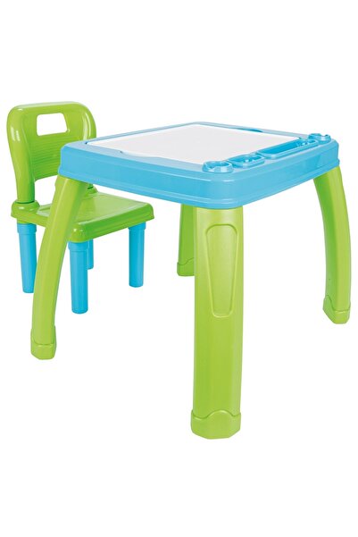 PİLSAN Set Table with Chair for Children Study Table blue