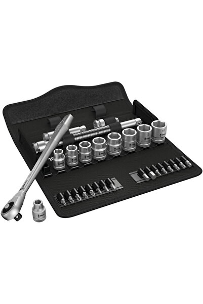 wera Metal ratchet Top Bottom Set 8100 SB 7 Zyklop, square hole, 3/8 drive, m...