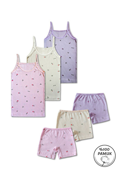 Panfilia 100% Cotton Girls' 6-Piece Undershirt and Panties 3-Piece Set / Ages...