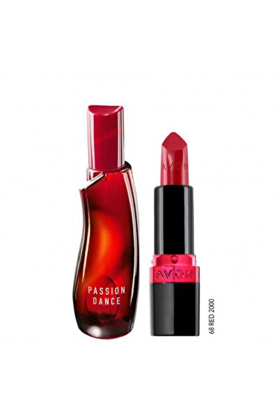 AVON Top Bottom Set Passion Dance & Lipstick Red 2000