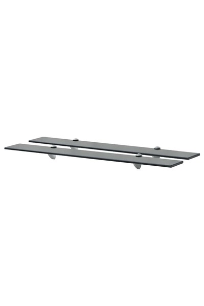 vidaxl Rafturi suspendate, 2 buc., 80 x 20 cm, sticlă, 8 mm