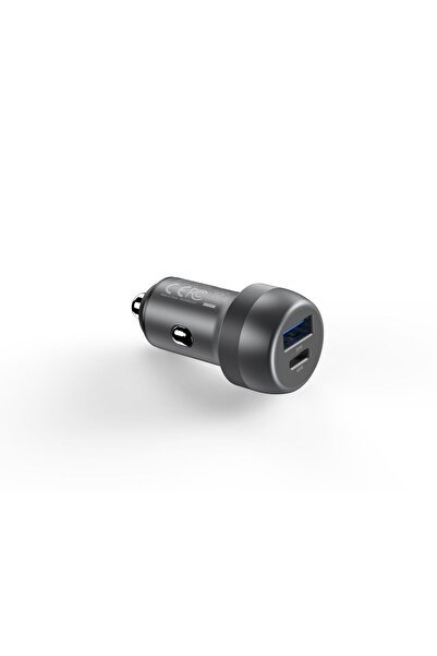 İBERRY DUAL PORT METAL GÖVDE 100 W ARAÇ İÇİ ŞARJ ALETİ USB C+ USB A USB A-TYPE-C