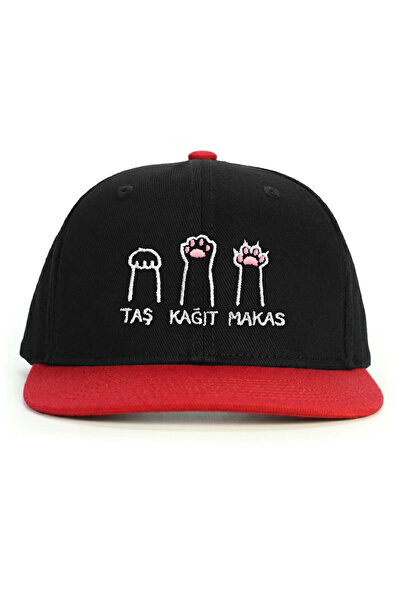 PataCute Cat Themed Stone Paper Scissors Embroidered Snapback Hat