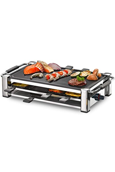 Rommelsbacher RCC 1500 raclette ızgara (ekstra uzun kablo (2m), 8 kişilik mas...
