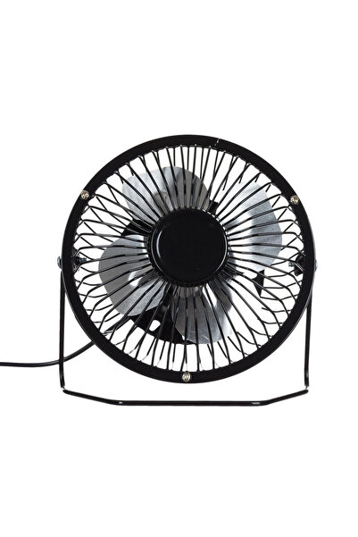 JMB Ventilator Metalic Negru cu USB 13cm