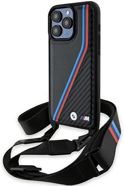 BMW Δερμάτινο Μαύρο Πίσω Κάλυμμα (iPhone 15 Pro Max) Κωδικός: BMHCP15X23PSVTK