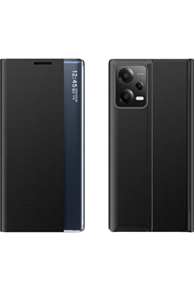 Hurtel Sleep Book Συνθετικό Δέρμα Μαύρο (Redmi Note 12 5G / Poco X5 5G)