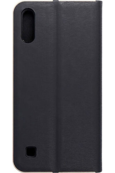 Forcell Luna Gold Book Συνθετικό Δέρμα Μαύρο (Galaxy A10)