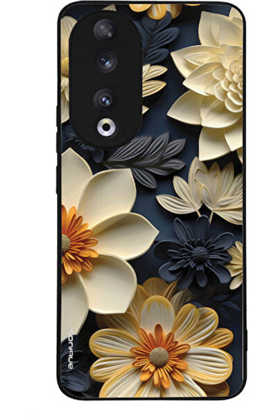 Other Θήκη Sonique Σειράς 3D Λουλουδιών για Honor 90 5G Εκρού