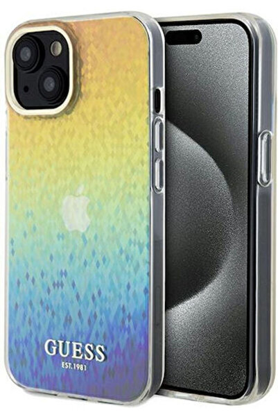 Guess Iml Πολύπλευρος Καθρέφτης Ντίσκο Ιριδίζον Πλαστικό Πολύχρωμο Πίσω Κάλυμ...